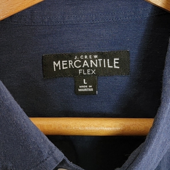J. Crew Mercantile | Navy Blue Flex Button Down Shirt - Picture 3 of 4